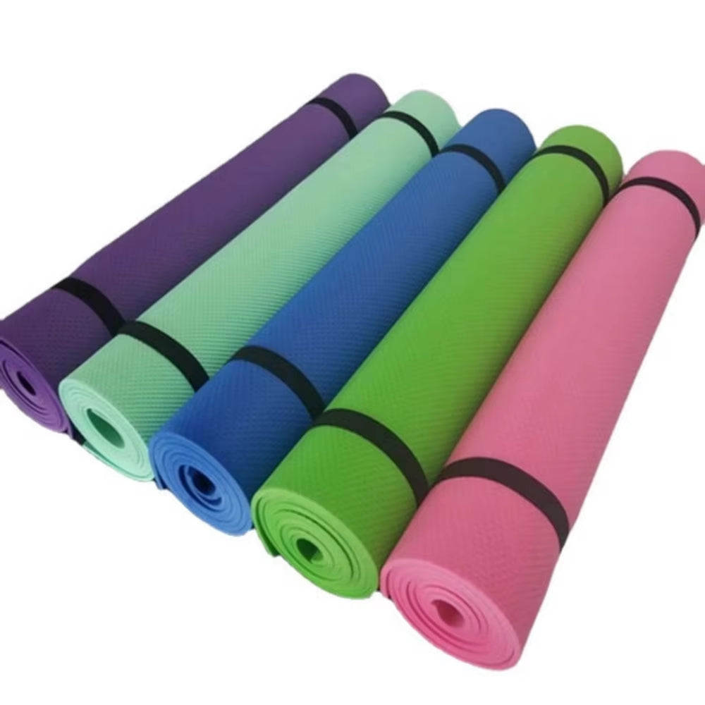 1X Yoga Mat Anti-Skid Sports Fitness Mat 3MM-6MM Thick EVA Comfort Foam Yoga Matt for Exercise Yoga and Pilates Gymnastics Mat