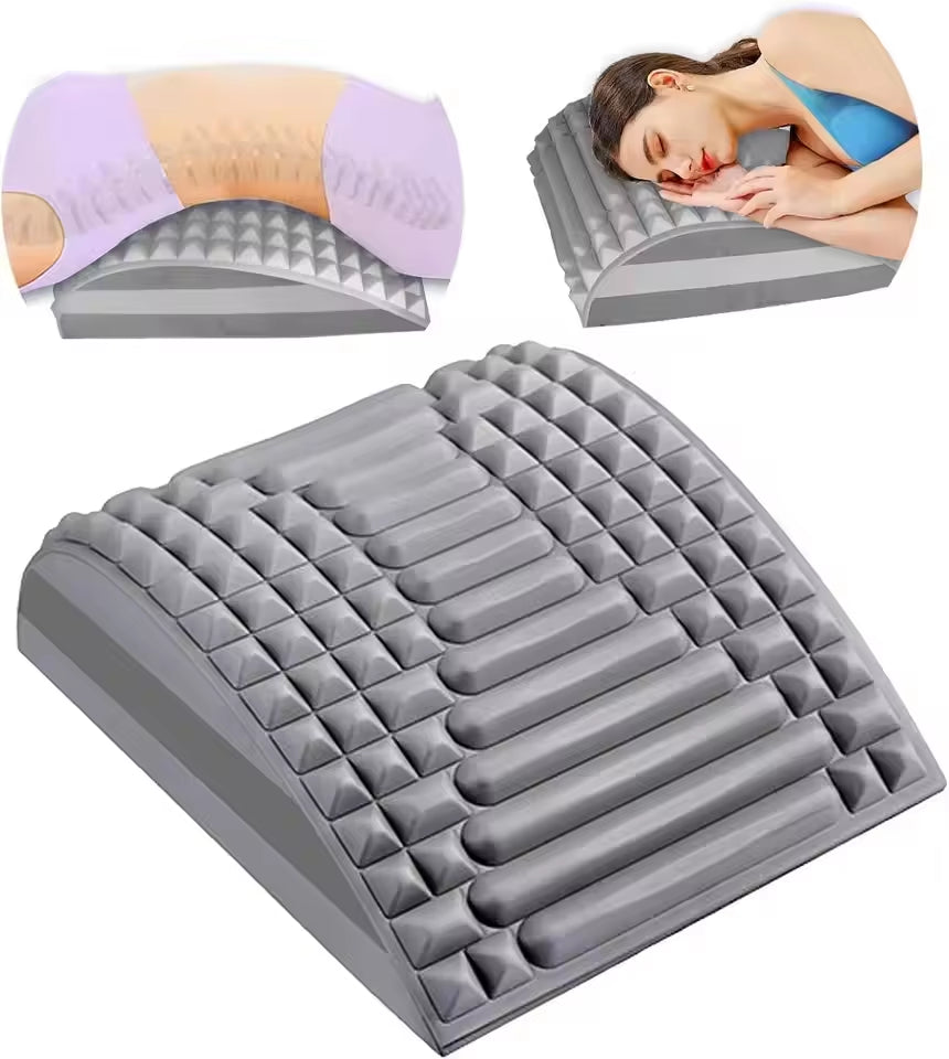 Back Neck Massager Stretcher for Herniated Disc Pain Relief Relax Posture Corrector Tool Lumbar Cervical Traction Massage Pillow