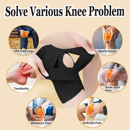 OLLAS 1Pc plus Size Knee Compression Wrapbrace Breathable Adjustable with Side Stabilizers for Men and Women Comfortable Support Technology