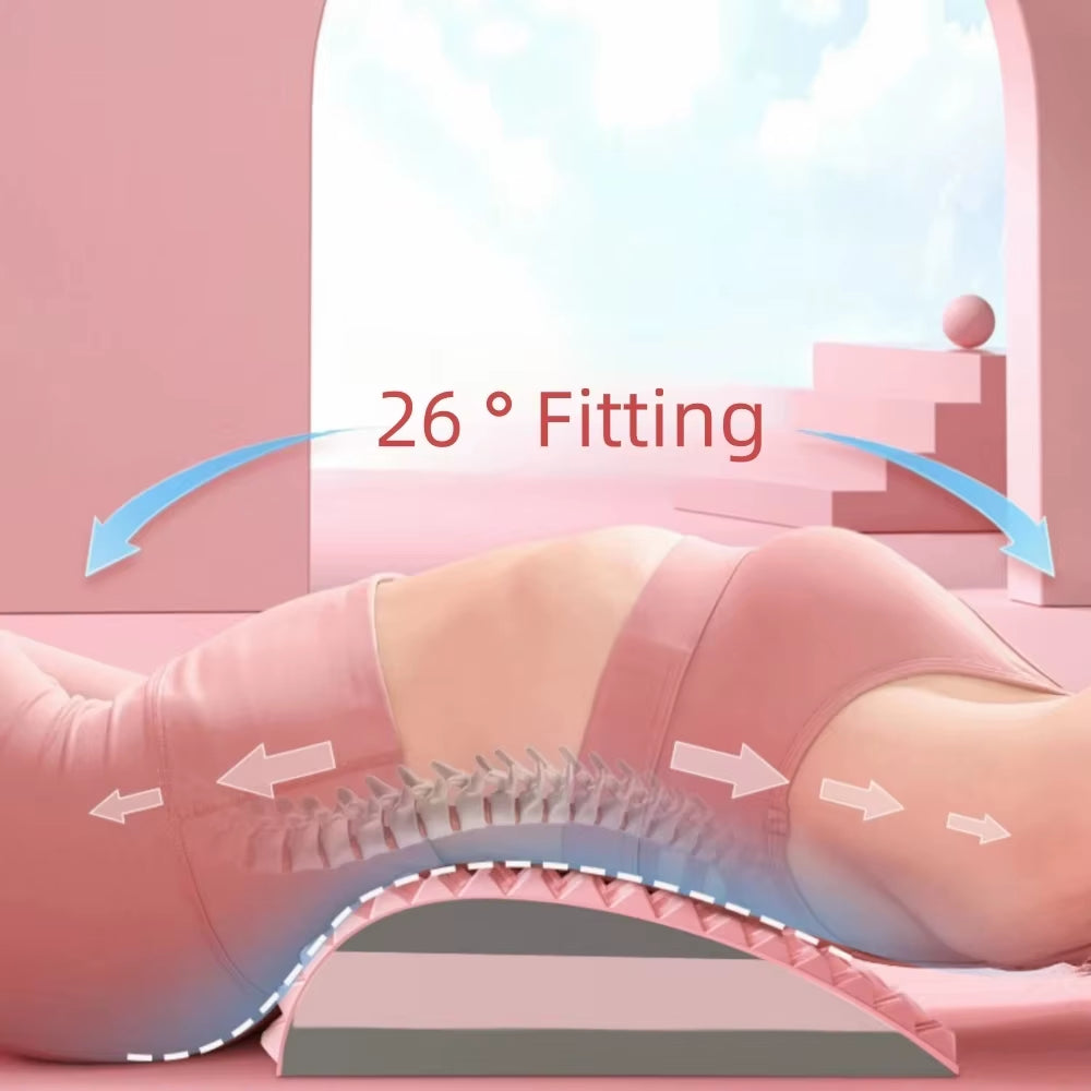 Back Neck Massager Stretcher for Herniated Disc Pain Relief Relax Posture Corrector Tool Lumbar Cervical Traction Massage Pillow