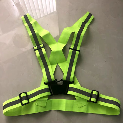 Highlight Reflective Straps Night Running Riding Clothing Vest Adjustable Safety Vest Elastic Band for Adults and Children