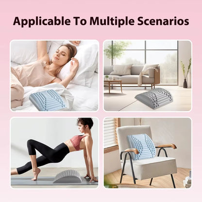Back Neck Massager Stretcher for Herniated Disc Pain Relief Relax Posture Corrector Tool Lumbar Cervical Traction Massage Pillow